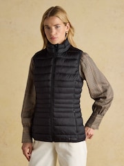 Joules Kenley Black Showerproof Padded Gilet - Image 1 of 8