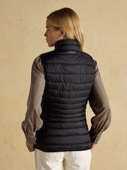 Joules Kenley Black Showerproof Padded Gilet - Image 2 of 8