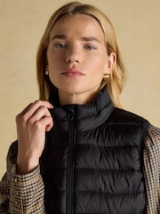 Joules Kenley Black Showerproof Padded Gilet - Image 4 of 8