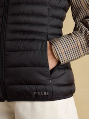 Joules Kenley Black Showerproof Padded Gilet - Image 6 of 8
