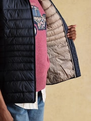 Joules Kenley Navy Showerproof Padded Gilet - Image 4 of 9