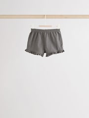 Charcoal Grey/White Baby Short Sleeve 100% Cotton Top and Shorts Set - Image 4 of 14