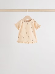 Charcoal Grey/White Baby Short Sleeve 100% Cotton Top and Shorts Set - Image 5 of 14