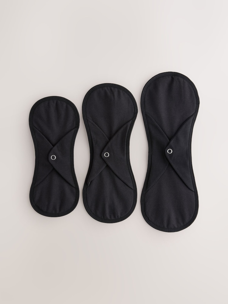Zwart - Light Flow Period Liners Knickers with Wash Bag 3 Pack - Image 6 of 6