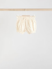 Charcoal Grey/ Cream Ditsy - Baby Jersey 100% Cotton Shorts 3 Pack - Imagen 5 de 11