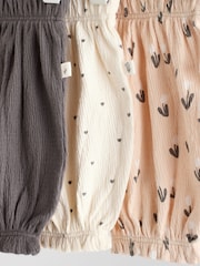 Charcoal Grey/ Cream Ditsy - Baby Jersey 100% Cotton Shorts 3 Pack - Imagen 7 de 11
