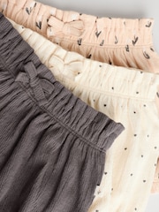 Charcoal Grey/ Cream Ditsy - Baby Jersey 100% Cotton Shorts 3 Pack - Imagen 8 de 11