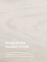 White Sadie Solid Mango Wood 2 Drawer Bedside Table - Image 8 of 8