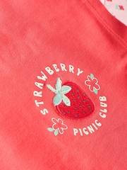 Red/ Pink/ White Strawberry Baby Frill T-Shirt and Shorts Set 6 Piece - Image 10 of 16