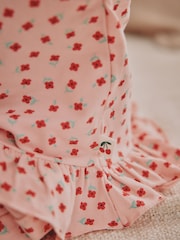 Red/ Pink/ White Strawberry Baby Frill T-Shirt and Shorts Set 6 Piece - Image 16 of 16