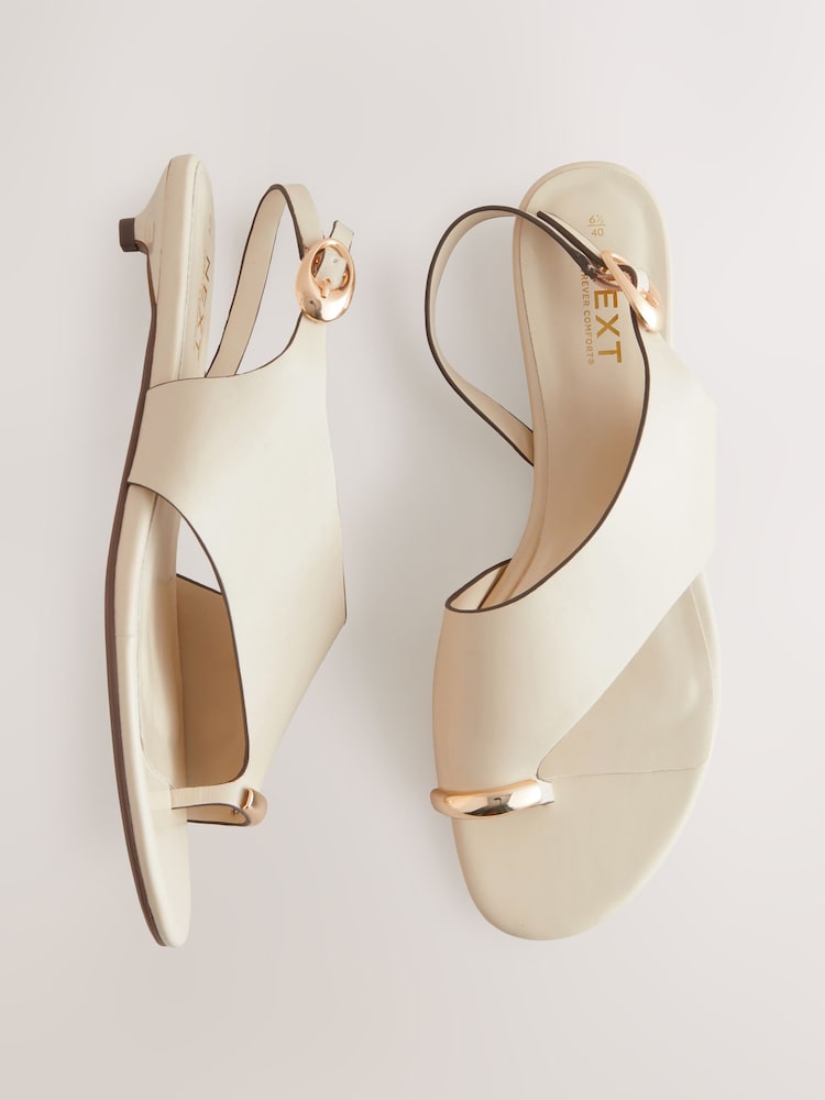 Bone White - Forever Comfort® Embellished Toe Loop Sandals - Image 1 of 9 Bone White - Forever Comfort® Embellished Toe Loop Sandals - Image 1 of 9