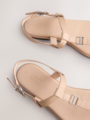 Bone Cream Leather Standard/Wide Fit Forever Comfort® Hardware Toe Thong Sandals - Image 8 of 8