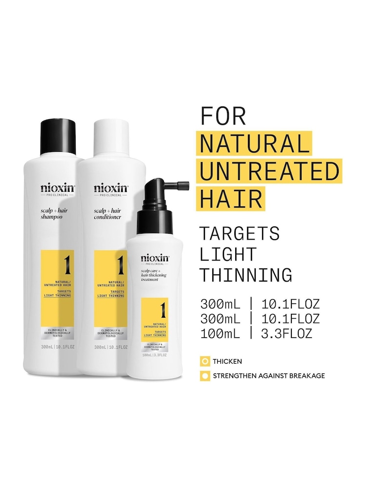 Nioxin Scalp + Hair Thickening System 1 for Natural Hair with Light Thinning Loyalty Kit - Image 2 of 5
