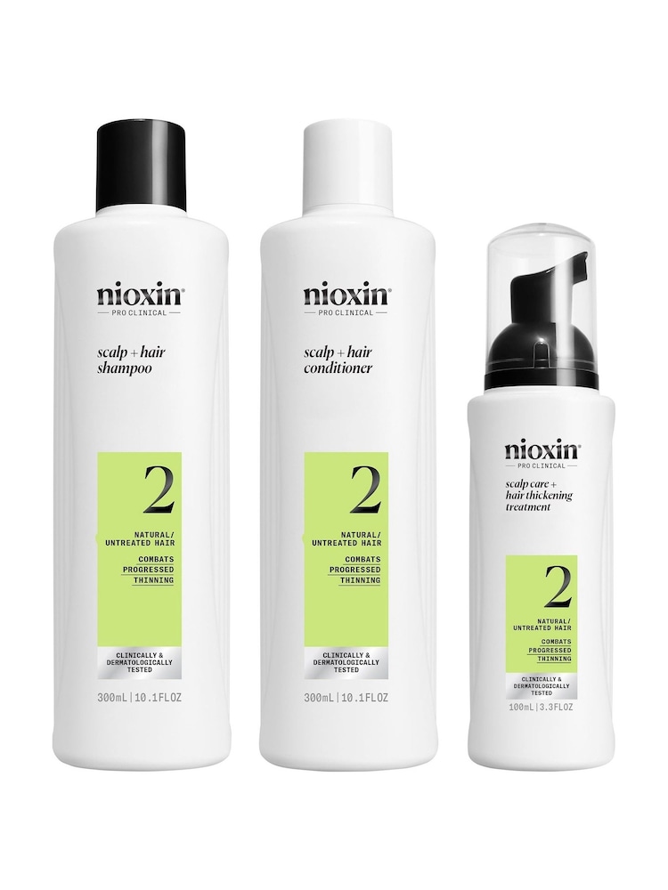 Nioxin Scalp + Hair Thickening System 2 for Natural Hair with Progressed Thinning Loyalty Kit - Image 1 of 5