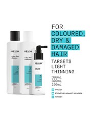 Nioxin Scalp + Hair Thickening System 3 for Coloured, Dry and Damaged Hair with Light Thinning Loyalty Kit - Image 2 of 5