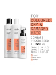 Nioxin Scalp + Hair Thickening System 4 for Coloured, Dry and Damaged Hair with Progressed Thinning Loyalty Kit - Image 2 of 5