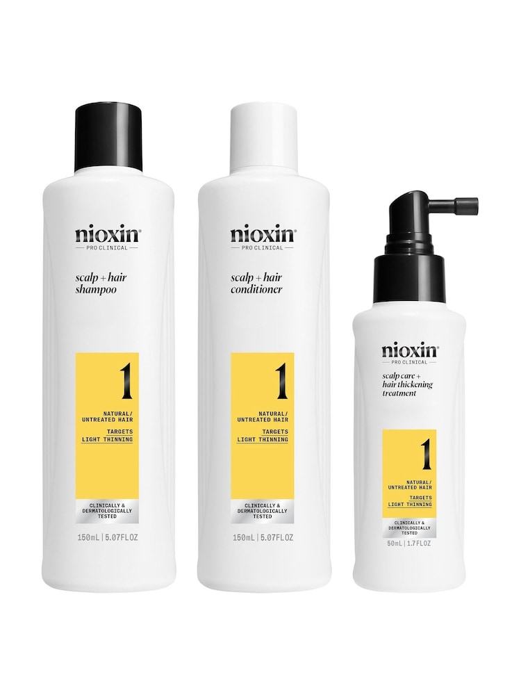 Nioxin Scalp + Hair Thickening System 1 for Natural Hair with Light Thinning Trial Kit - Image 1 of 5