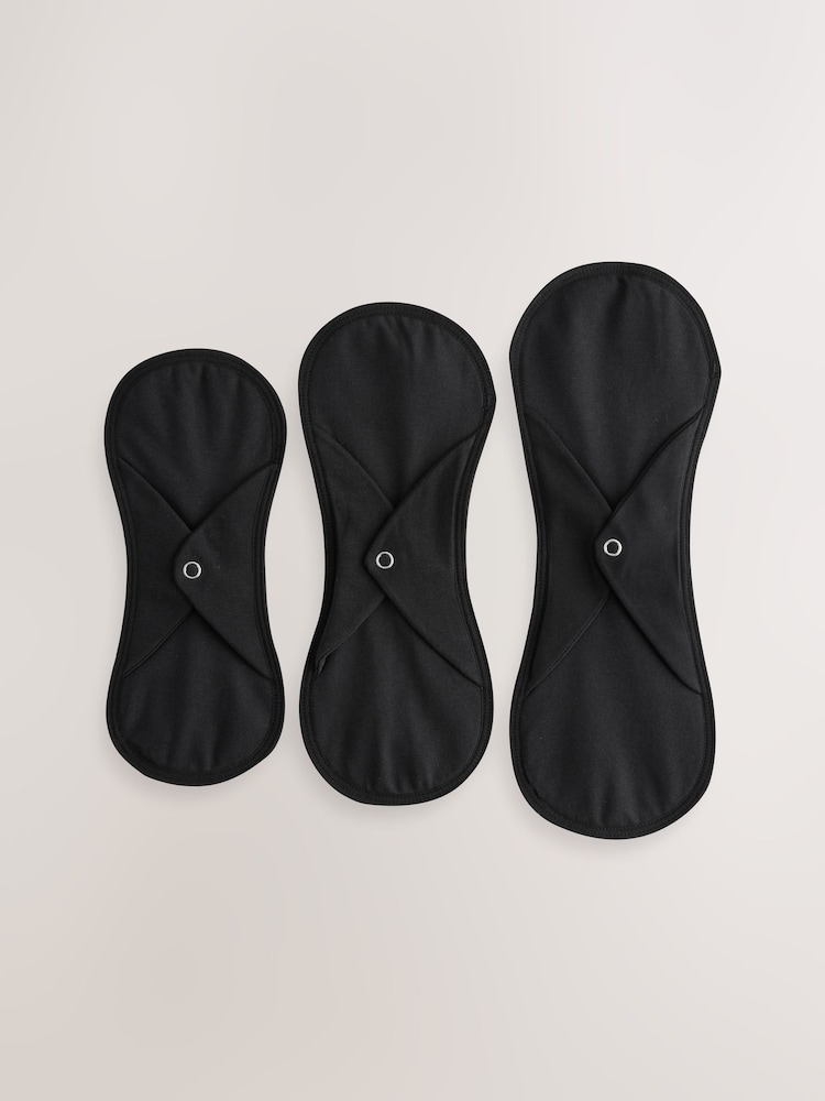 Black Heavy Flow Period Liners Knickers with Wash Bag 3 Pack - Image 6 of 6