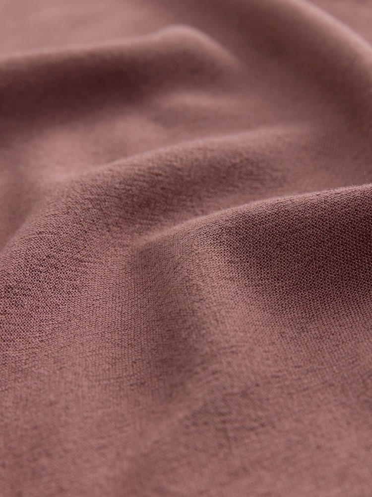 Rust Brown Drape Aymmetric Twist Neck Top - Image 2 of 3