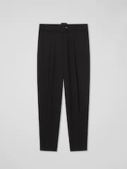 LK Bennett Black Petite Tabitha Belted Crepe Trousers - Image 4 of 4