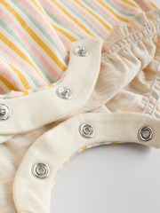 Stripe and Spot Printed 100% Cotton Baby Rompers 2 Pack - Image 8 of 8