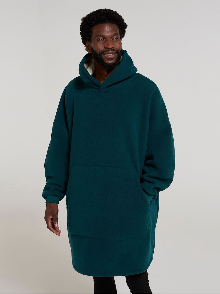 Mountain Warehouse Green Snug Mens Borg Lined Hooded Blanket - Image 1 of 4