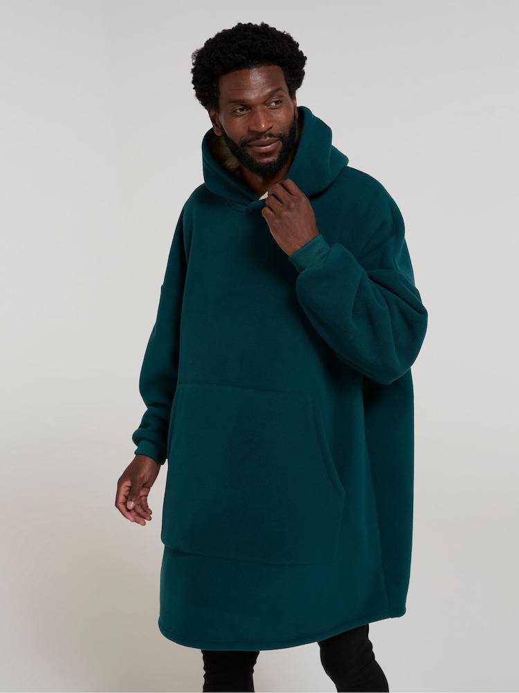 Mountain Warehouse Green Snug Mens Borg Lined Hooded Blanket - Image 4 of 4