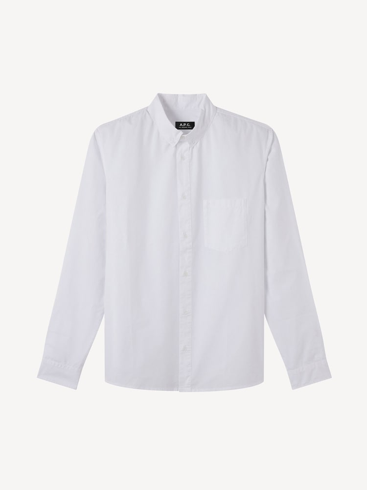 A.P.C. White Embroidered Edouard Shirt - Image 1 of 3