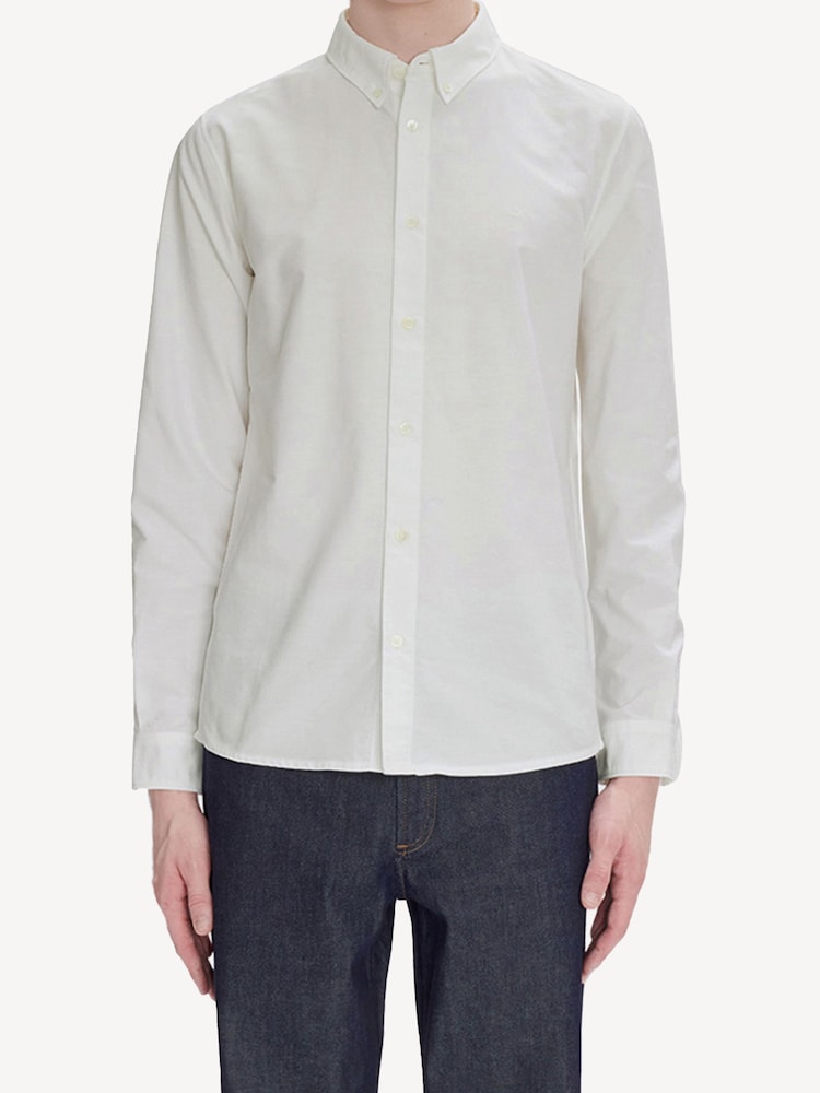 A.P.C. White Embroidered Edouard Shirt - Image 2 of 3