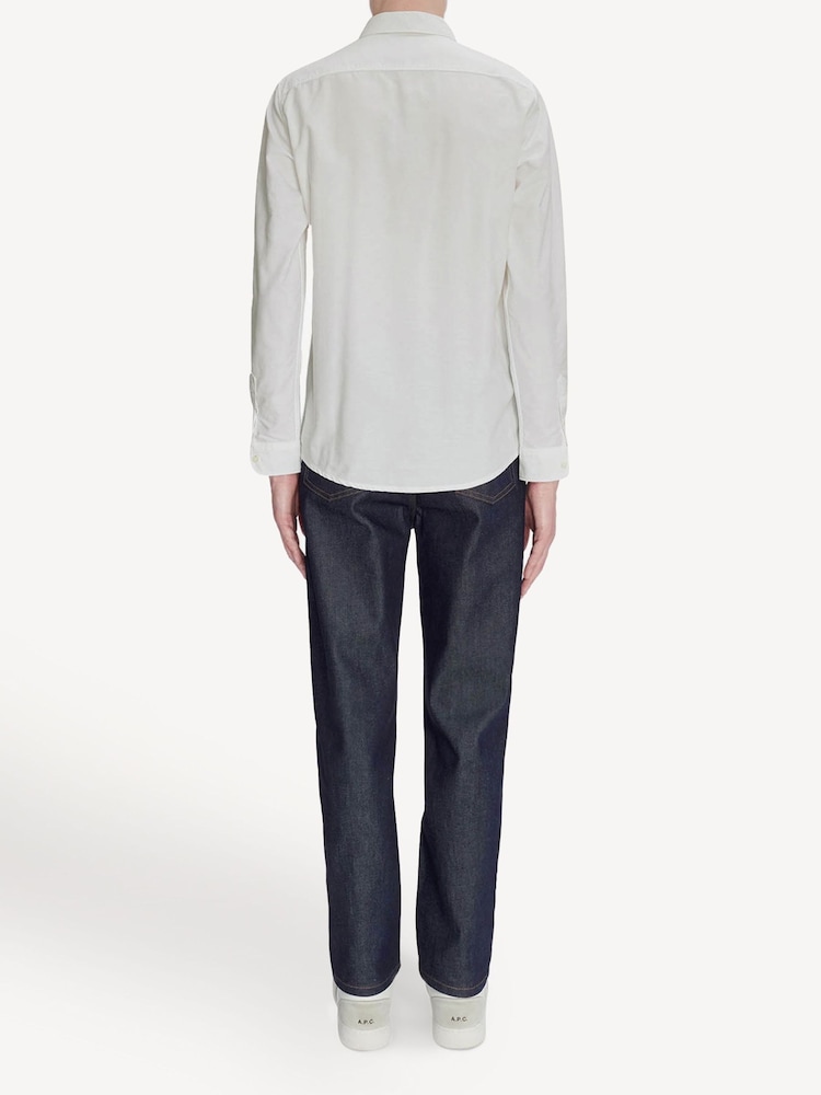 A.P.C. White Embroidered Edouard Shirt - Image 3 of 3 A.P.C. White Embroidered Edouard Shirt - Image 3 of 3