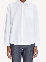 A.P.C. White Boyfriend Embroidered Shirt - Image 2 of 4