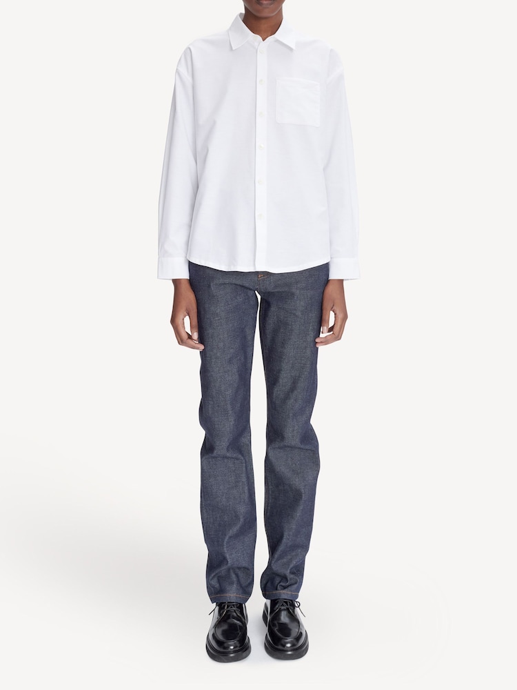 A.P.C. White Boyfriend Embroidered Shirt - Image 2 of 4 A.P.C. White Boyfriend Embroidered Shirt - Image 2 of 4
