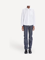 A.P.C. White Boyfriend Embroidered Shirt - Image 4 of 4