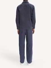 A.P.C. Blue Basile Embroidered Overshirt - Image 3 of 5