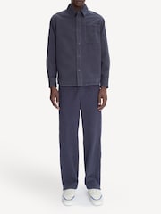 A.P.C. Blue Basile Embroidered Overshirt - Image 4 of 5