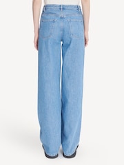 A.P.C. Washed Indigo Elisabeth High Rise Wide Leg Jeans - Image 2 of 6