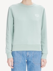A.P.C. Green Rue Madame Standard Sweatshirt - Image 4 of 4