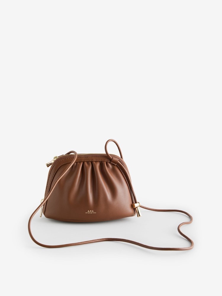 A.P.C. Brown Ninon Small Purse - Image 1 of 8 A.P.C. Brown Ninon Small Purse - Image 1 of 8