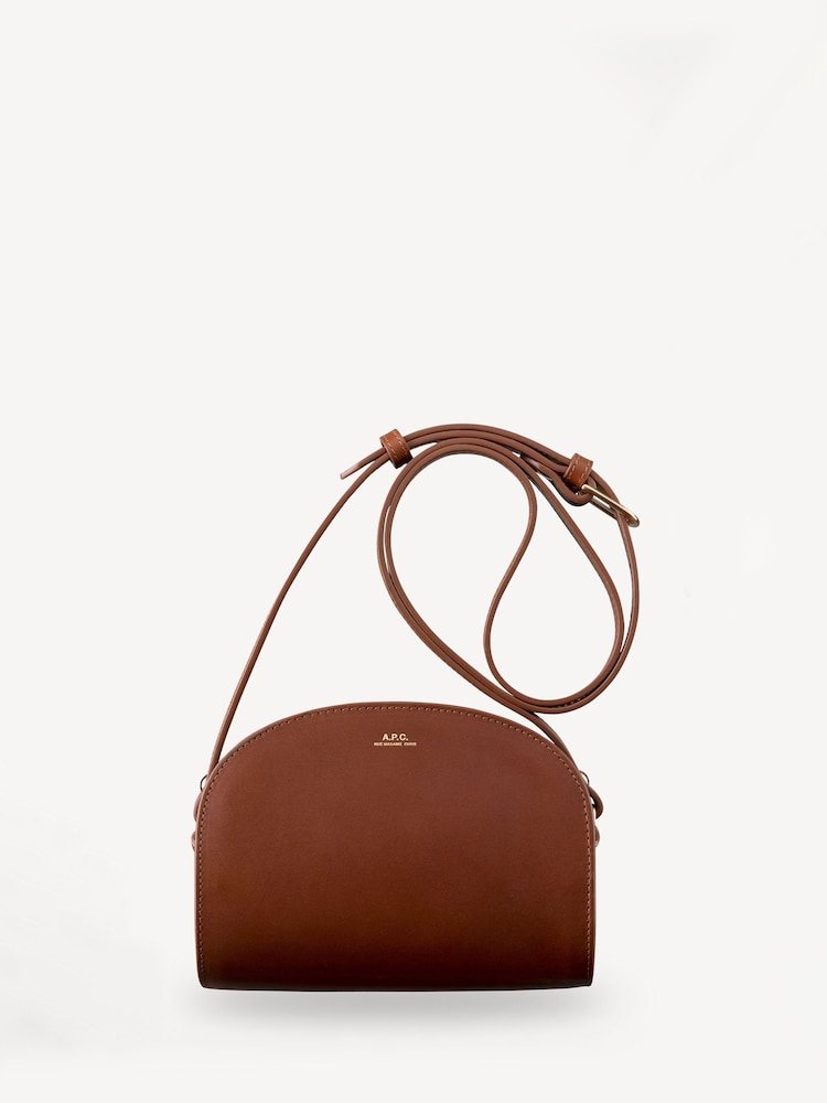 A.P.C. Brown Mini Half-Moon Bag - Image 1 of 8