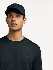 A.P.C. Black Matt Logo Sweater - Image 7 of 8