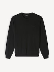 A.P.C. Black Matt Logo Sweater - Image 8 of 8