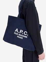 A.P.C. Blue Diane Rue Madame Shopping Bag - Image 2 of 4