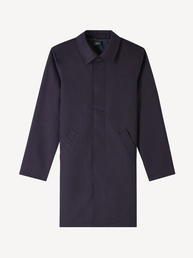 A.P.C. Blue Trench City Coat - Image 5 of 5