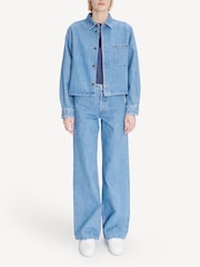 A.P.C. Blue Embroidered Samantha Overshirt - Image 1 of 1