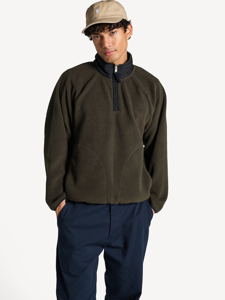A.P.C. Green Embroidered Island Fleece Sweatshirt - Image 1 of 8