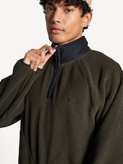 A.P.C. Green Embroidered Island Fleece Sweatshirt - Image 6 of 8
