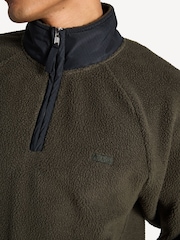 A.P.C. Green Embroidered Island Fleece Sweatshirt - Image 7 of 8