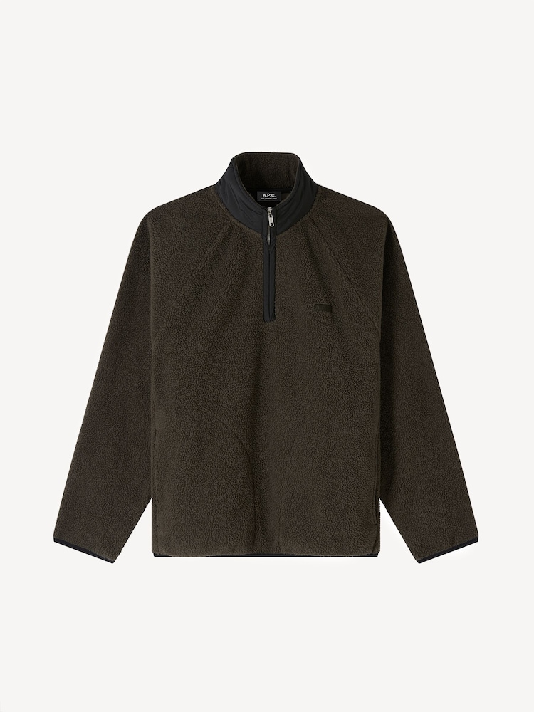 A.P.C. Green Embroidered Island Fleece Sweatshirt - Image 8 of 8