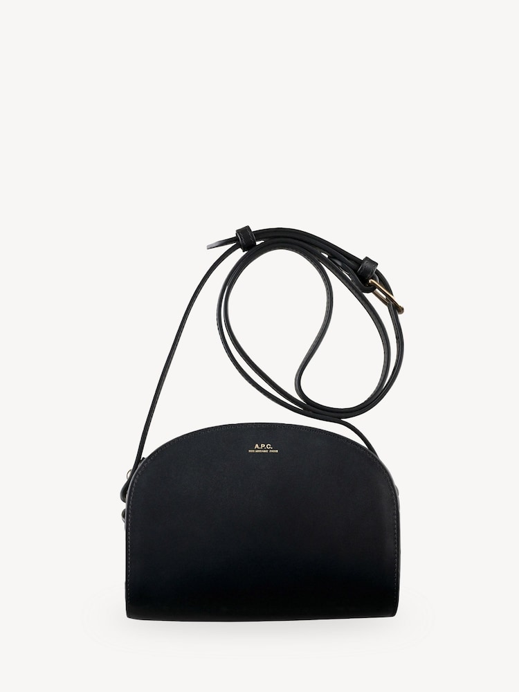 A.P.C. Black Mini Half-Moon Bag - Image 1 of 6
