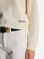 A.P.C. White Esther Merino Wool Jumper - Image 6 of 7